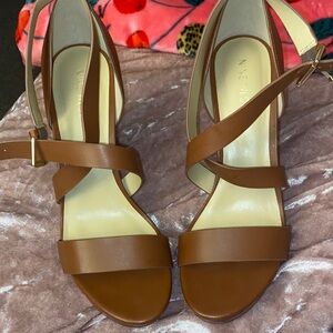 Nine West Tan Strappy Sandals